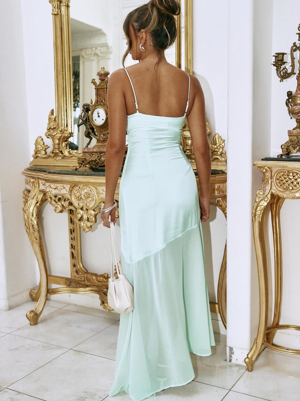 Princess Polly Aurellia Splice Maxi Dress Ice Blue - Picture 2 of 6